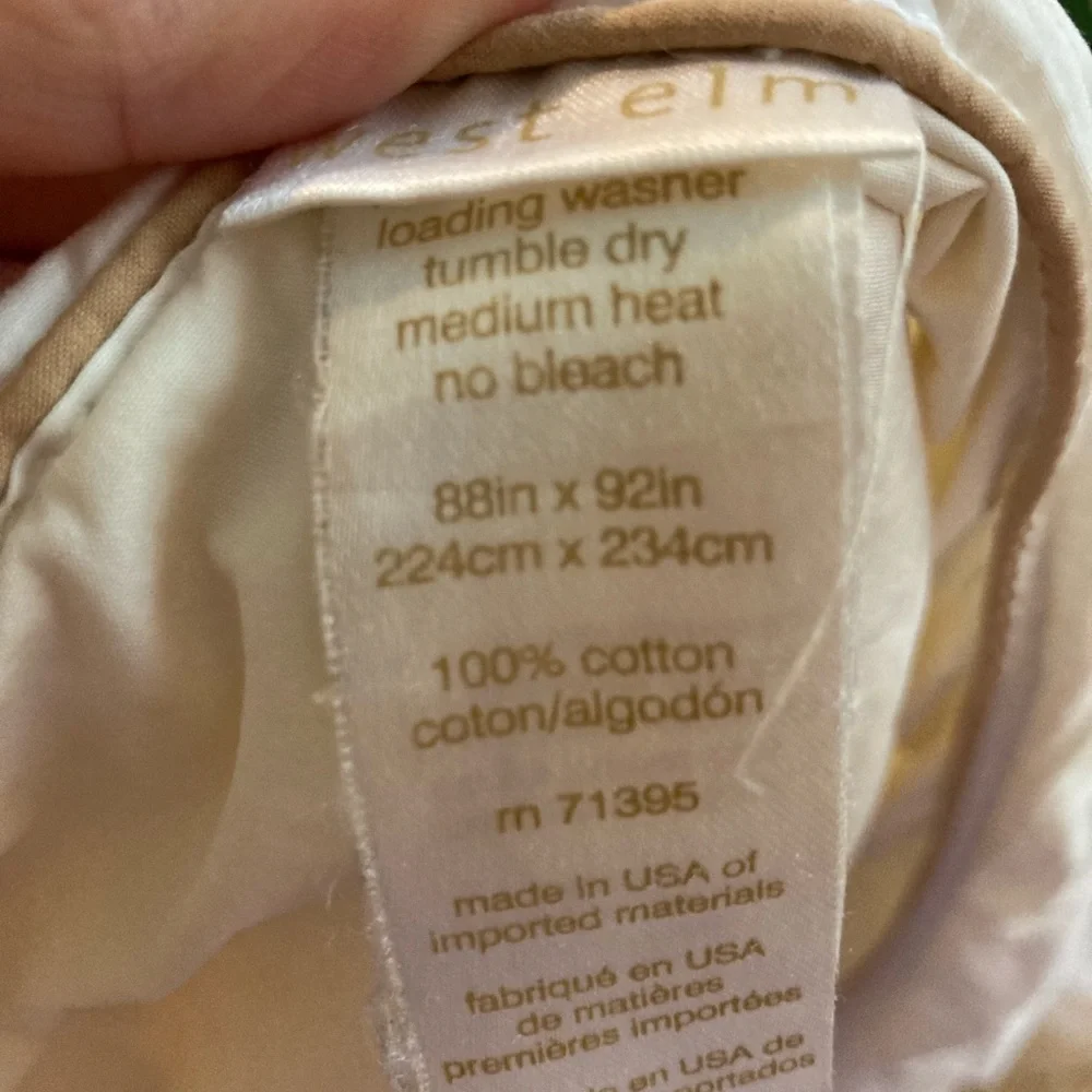 West elm queen comforter